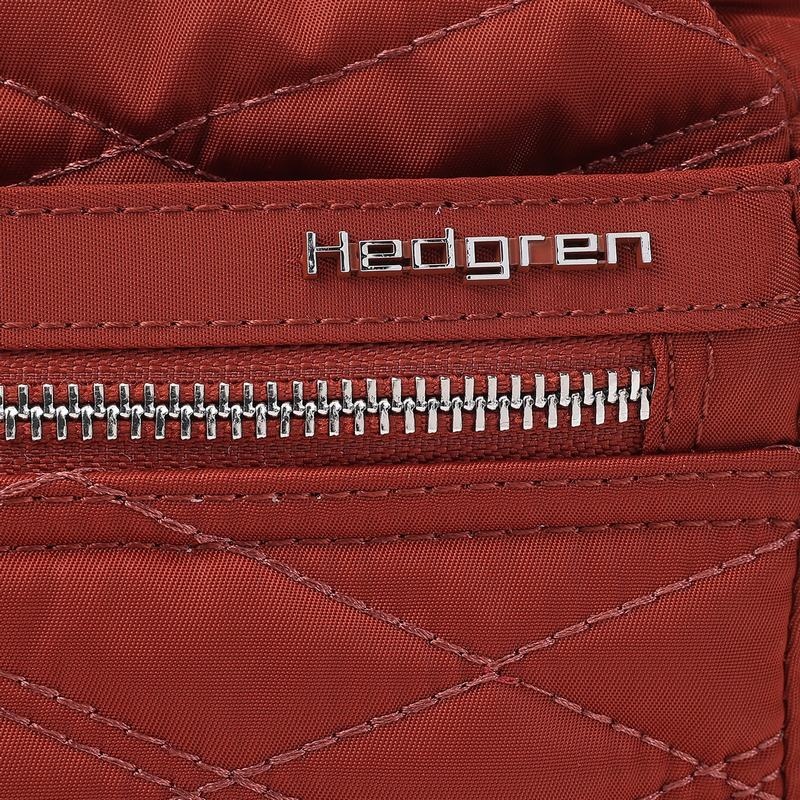 Hedgren キルティング Eye Rfid ショルダーバッグ レディース 赤 ブラウン | DPB4682QD